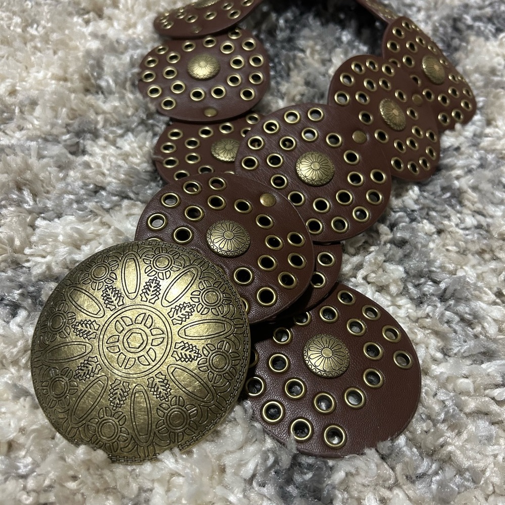 Deadstock Y2k Vintage Womans Brown Viral Belt Small